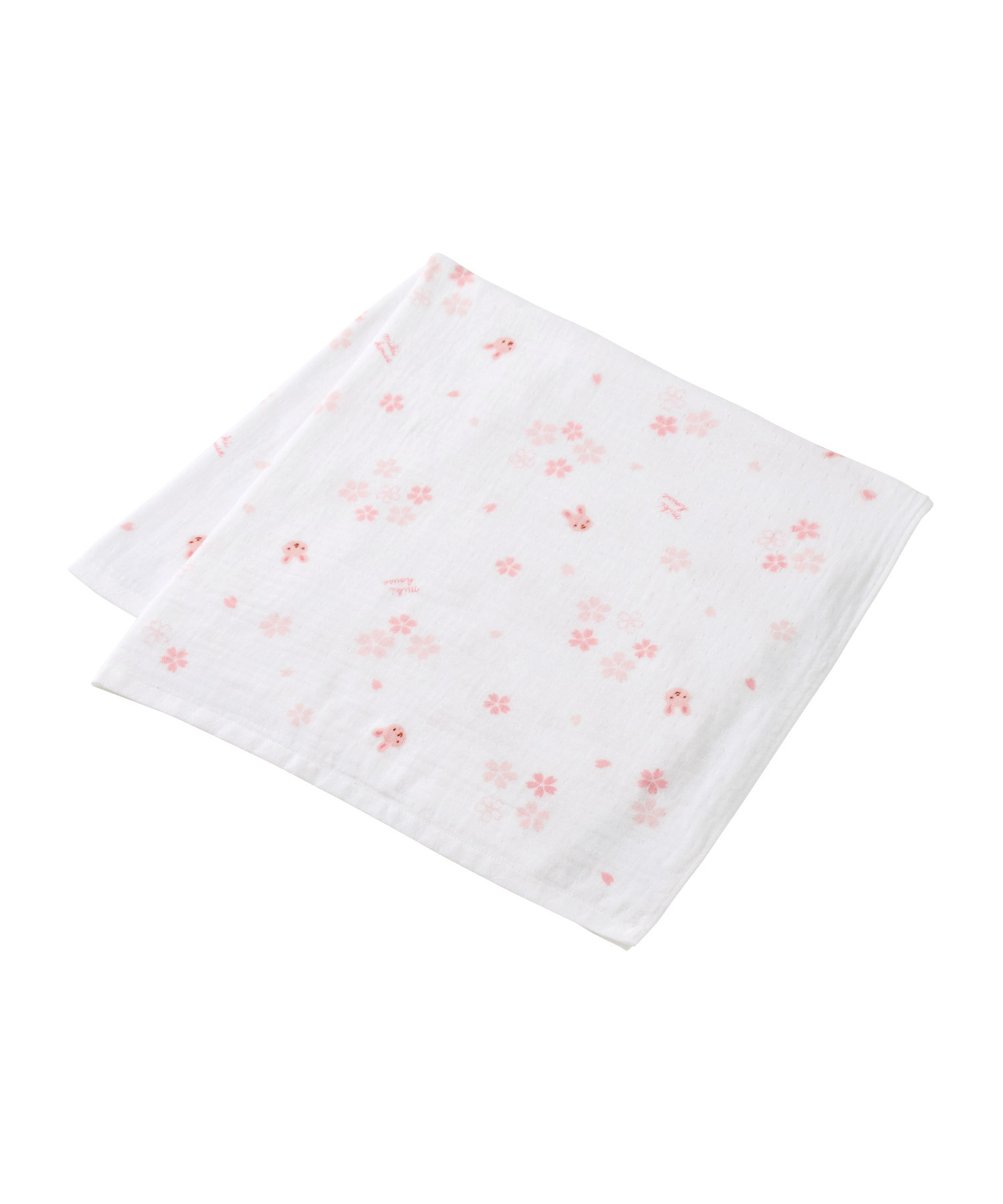 小兔櫻花紗布浴巾