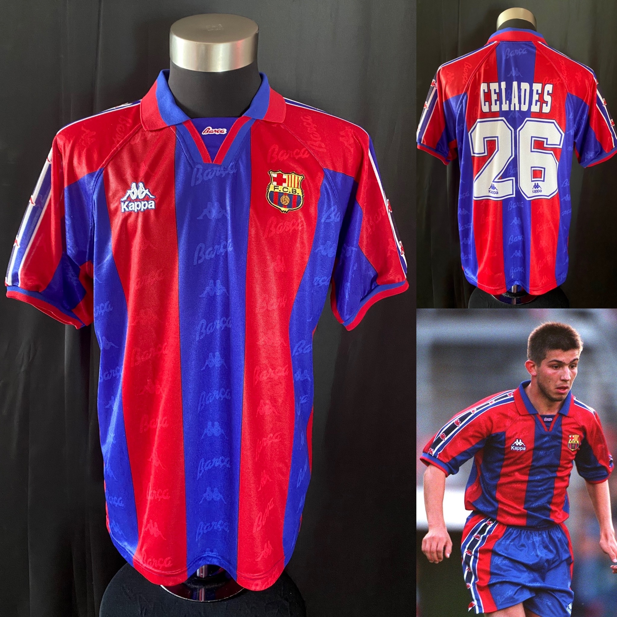 (落場版) 巴塞隆拿 1995-1996 Kappa 主場落場版球衣 #26 CELADES