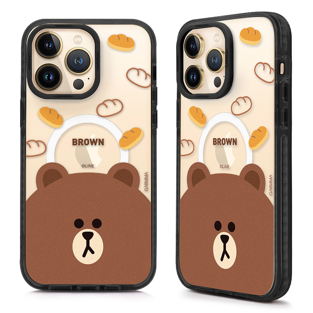 GARMMA LINE FRIENDS iPhone 14系列 磁吸款保護殼 麵包熊大