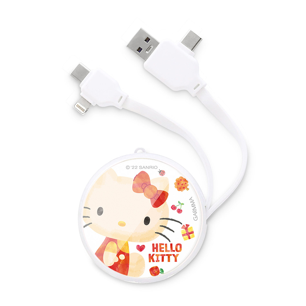 GARMMA Hello Kitty PD快充多合一伸縮充電線 暖暖心意