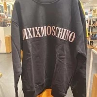 [S] MOSCHINO BIG LETTERING LOGO SWEATSHIRT,BLACK, ZT1708-5227-1555 (SM405)