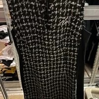 [S] KARL LAGERFELD TWEED MINI DRESS,BLACK/WHITE, LD2IT312-BLW [FINAL SALE] (SKL414)