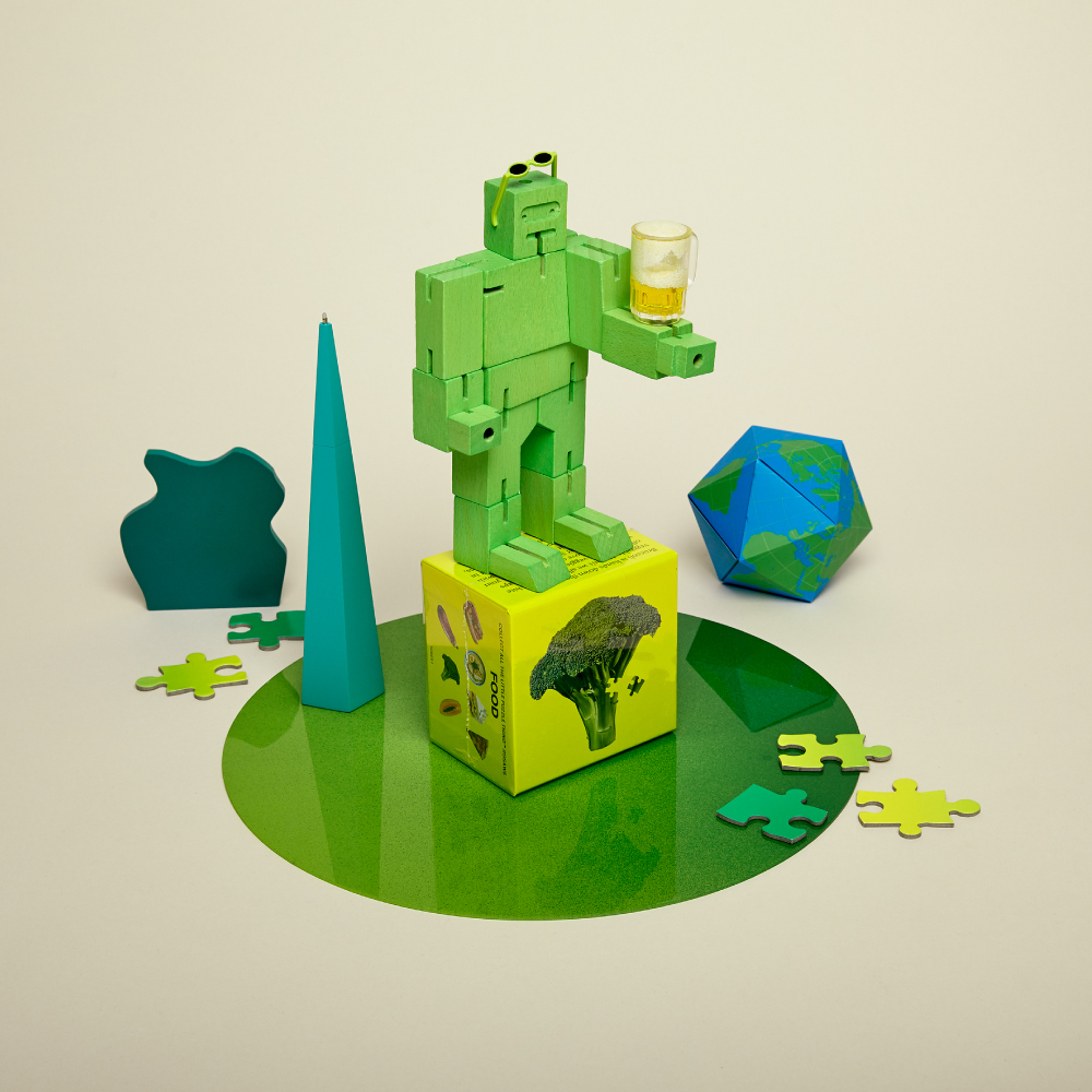 Areaware Cubebot 積木變形機器人 | Small 小型