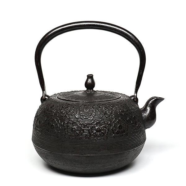 【佐藤勝芳】棗形糸目櫻 鐵壺1.6L