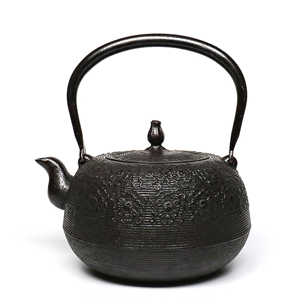 【佐藤勝芳】棗形糸目櫻 鐵壺1.6L