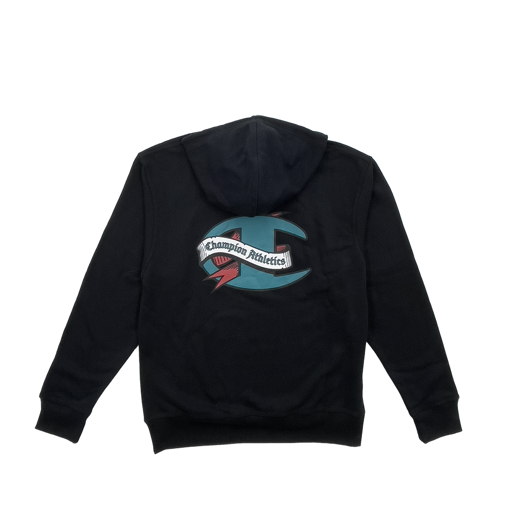 男款-小C印花圖案連帽Tee-黑色（GF89H-BKC(586NKA)）