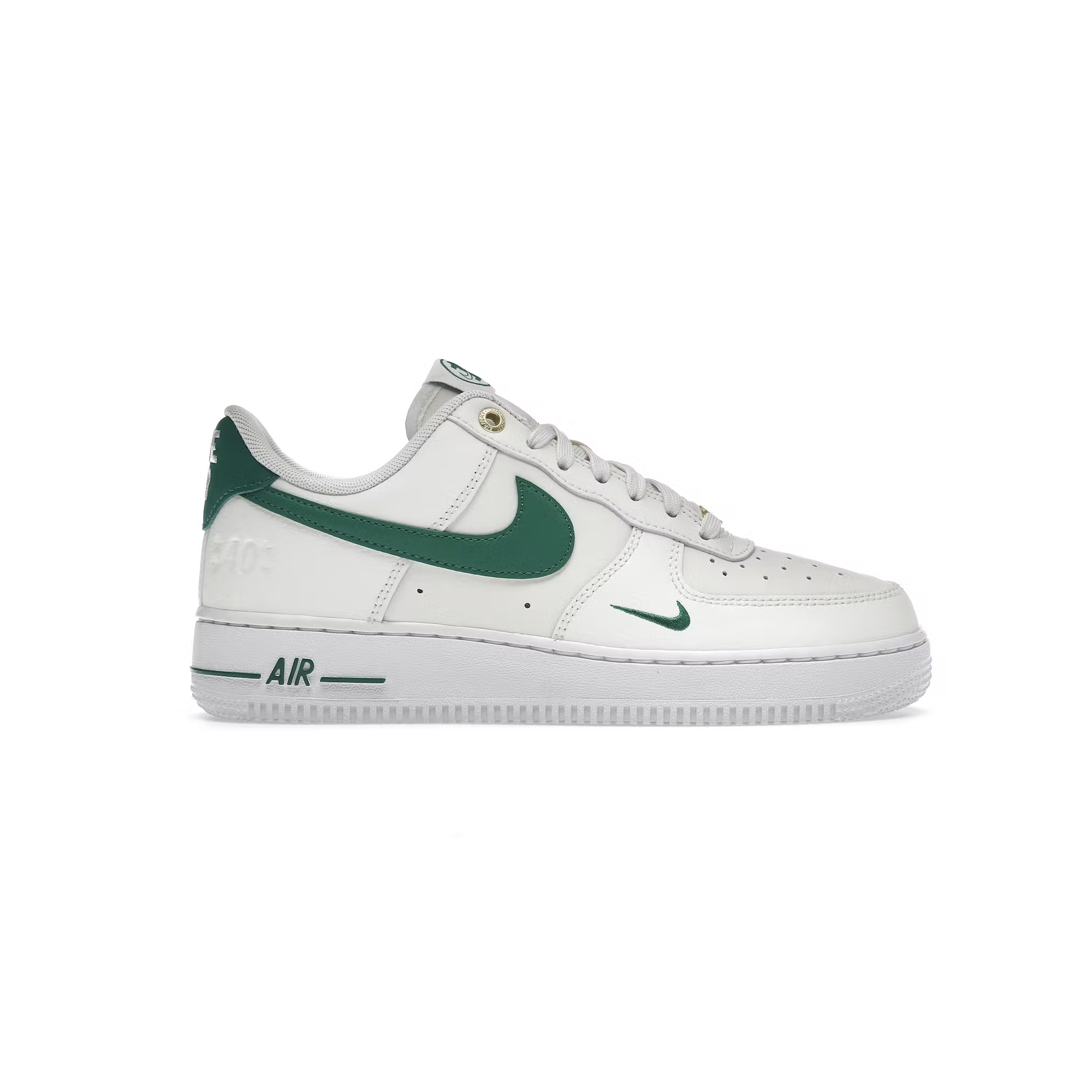 -(B1c)-【瑕疵商品】W NIKE AIR FORCE 1 '07 LV8 "MALACHITE" 刺繡小勾 白金 綠勾 40TH 五角星壓印DQ7582 101