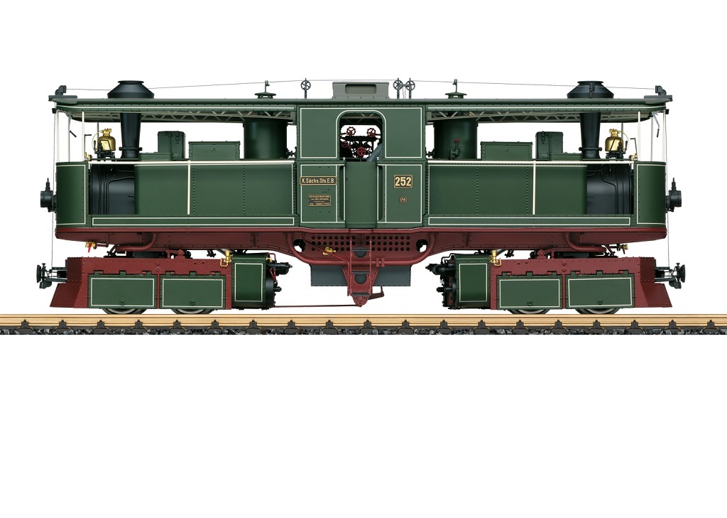 LGB 26252 G規 K.Sächs.Sts.E.B. Class IM 120週年紀念 數位音效冒煙蒸汽車.同步冒煙