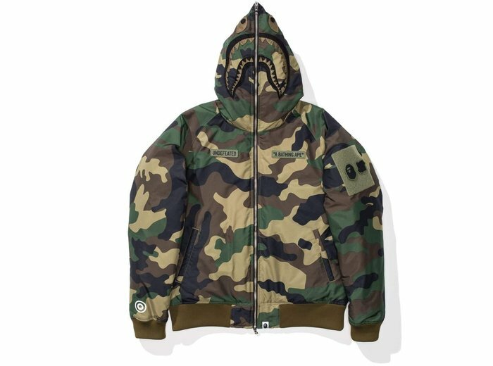 A BATHING APE BAPE UNDEFEATED CAMO SHARK DOWN 羽絨 外套 現貨