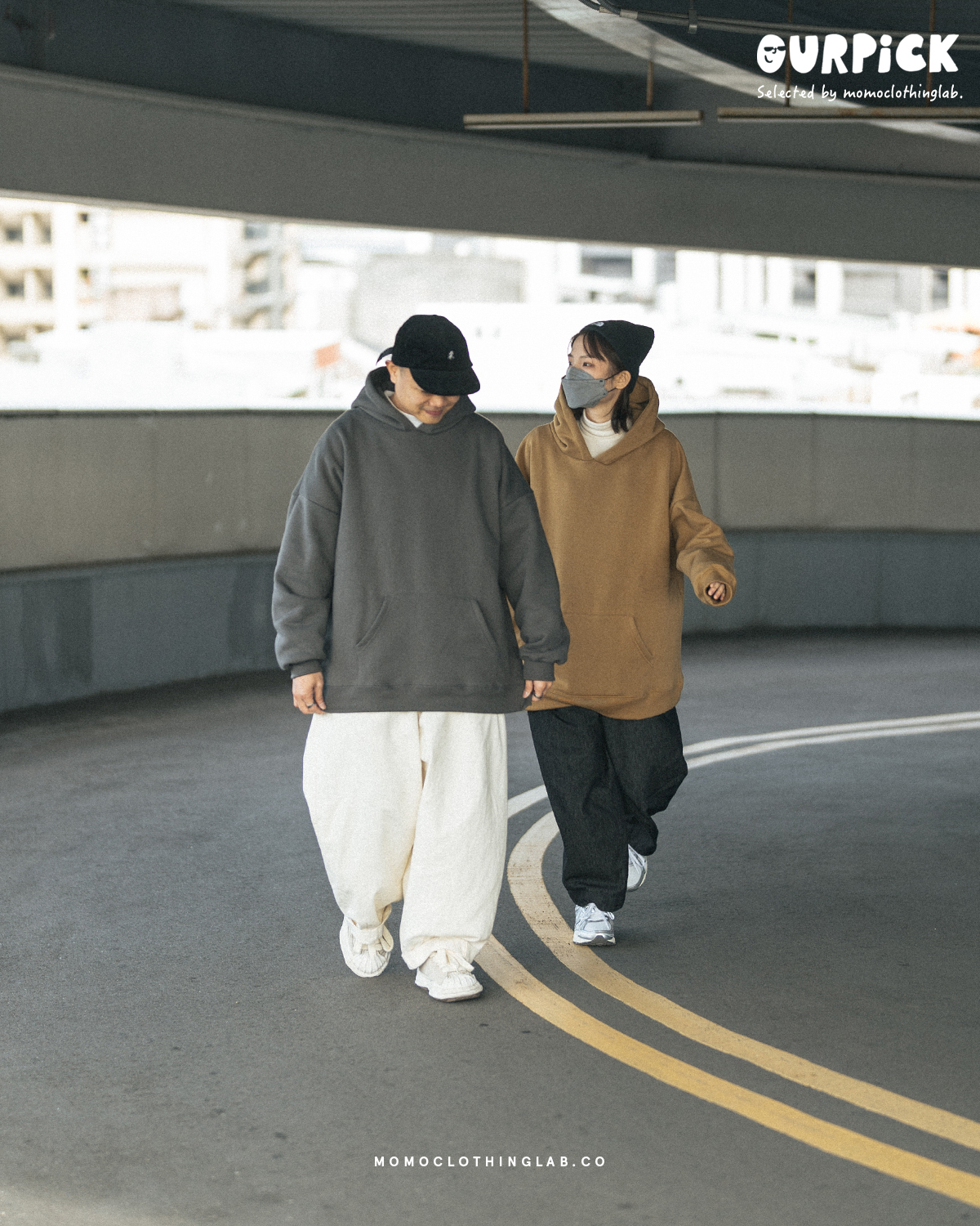 OurPick 13.2oz 超重磅內刷毛落肩帽Tee