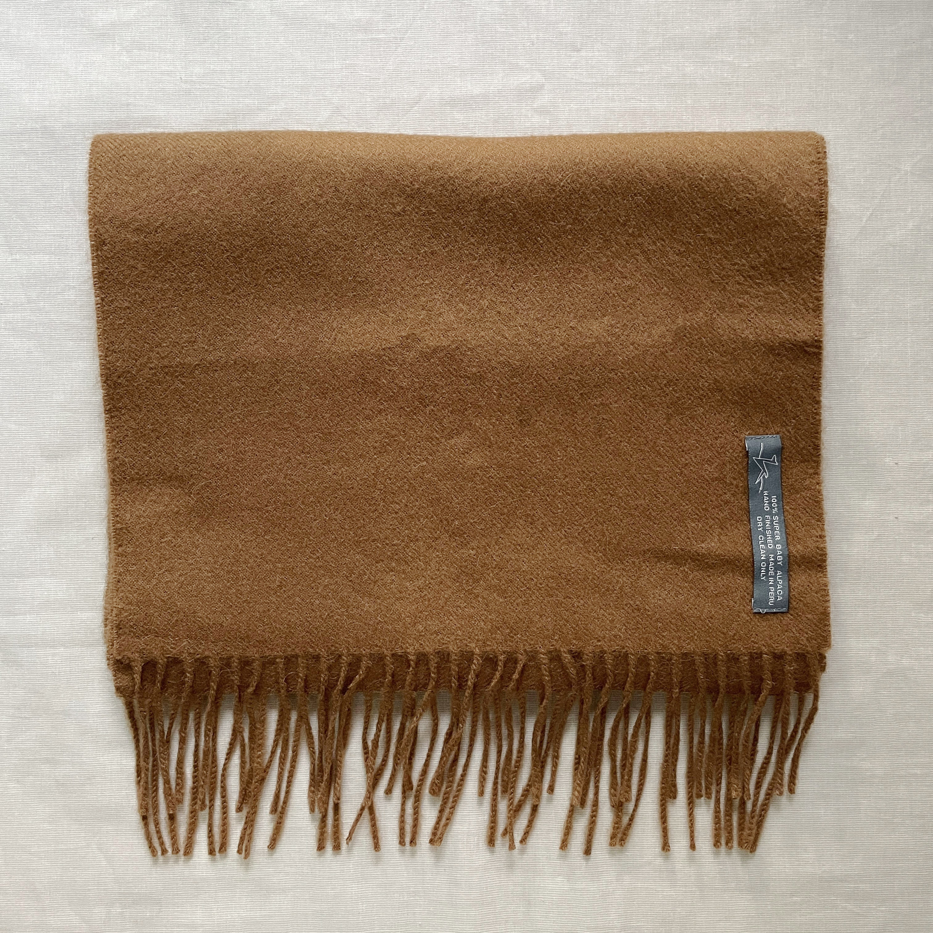 安地斯羊駝圍巾｜進階款－駝色｜秘魯