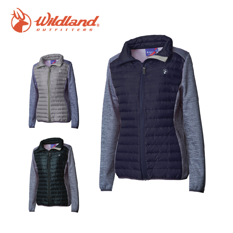Wildland 荒野 0A62991 彈性針織拼接羽絨外套 女款 (4色) 防絨/輕量透氣/防風保暖/休閒登山 02W0062991