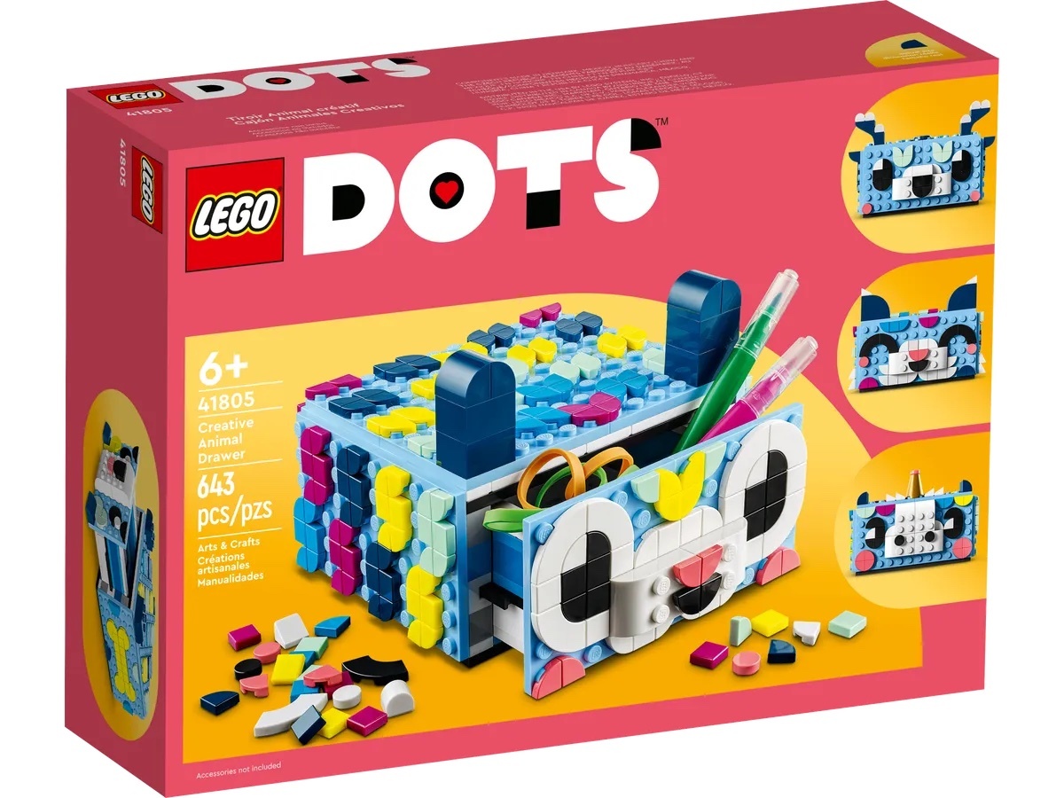 [飛米樂高積木專賣店] LEGO 41805- DOTS 創意豆豆動物抽屜