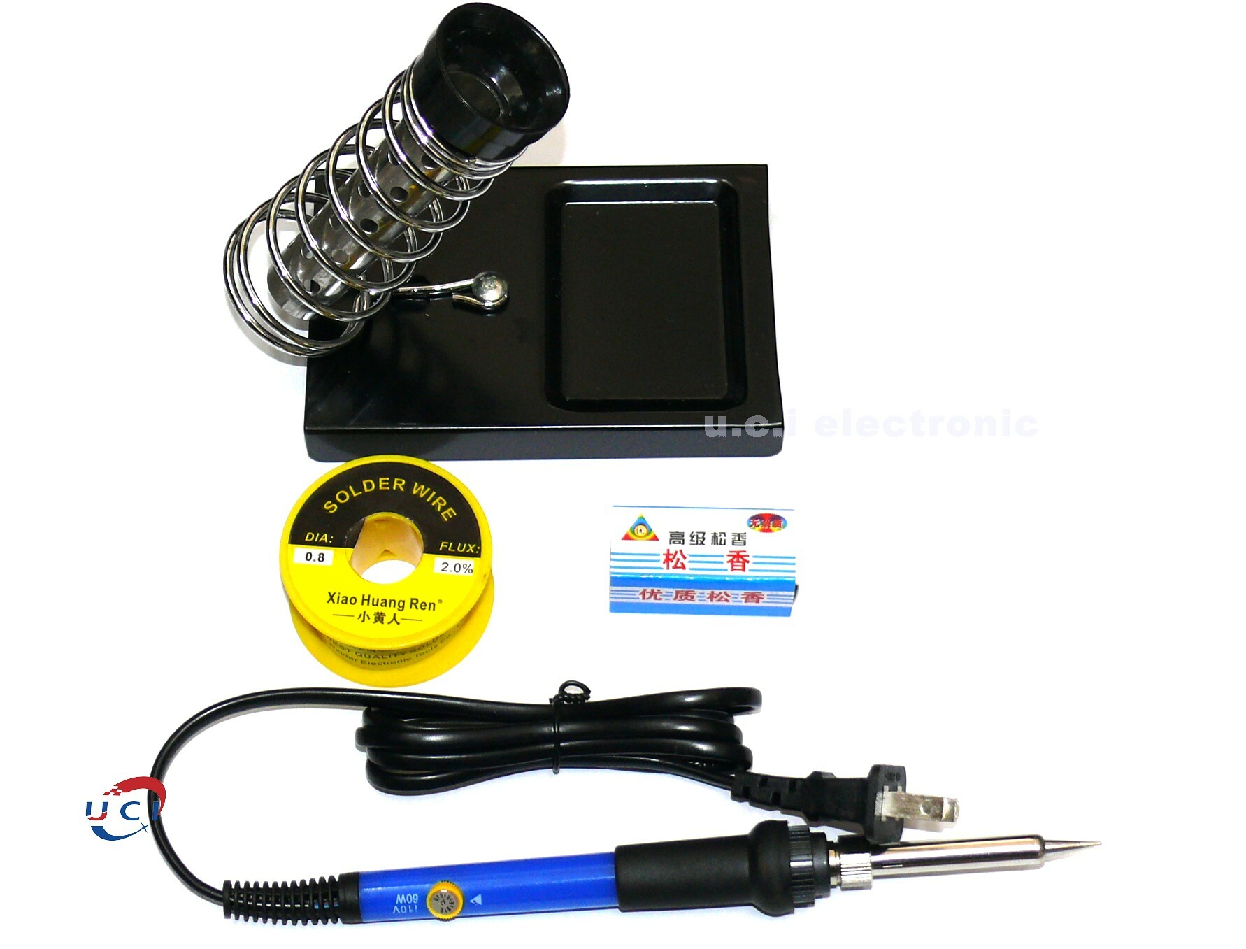 【UCI電子】經濟型電烙鐵組合套件 電烙鐵套件 烙鐵套件 電烙鐵 內熱式電烙鐵 烙鐵架 焊錫 新手焊接套件