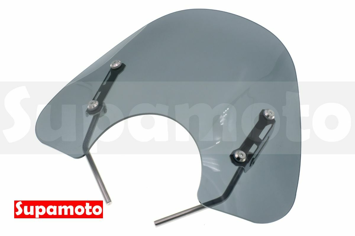 -Supamoto- 通用擋風鏡—39淺黑 (風鏡/復古/整流罩/速可達/檔車/街車/CT125/CB350/VESPA