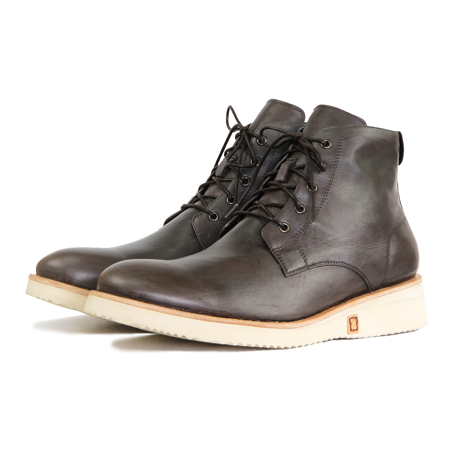 Sweet Villians M1052B Casual Leather Boots Brown