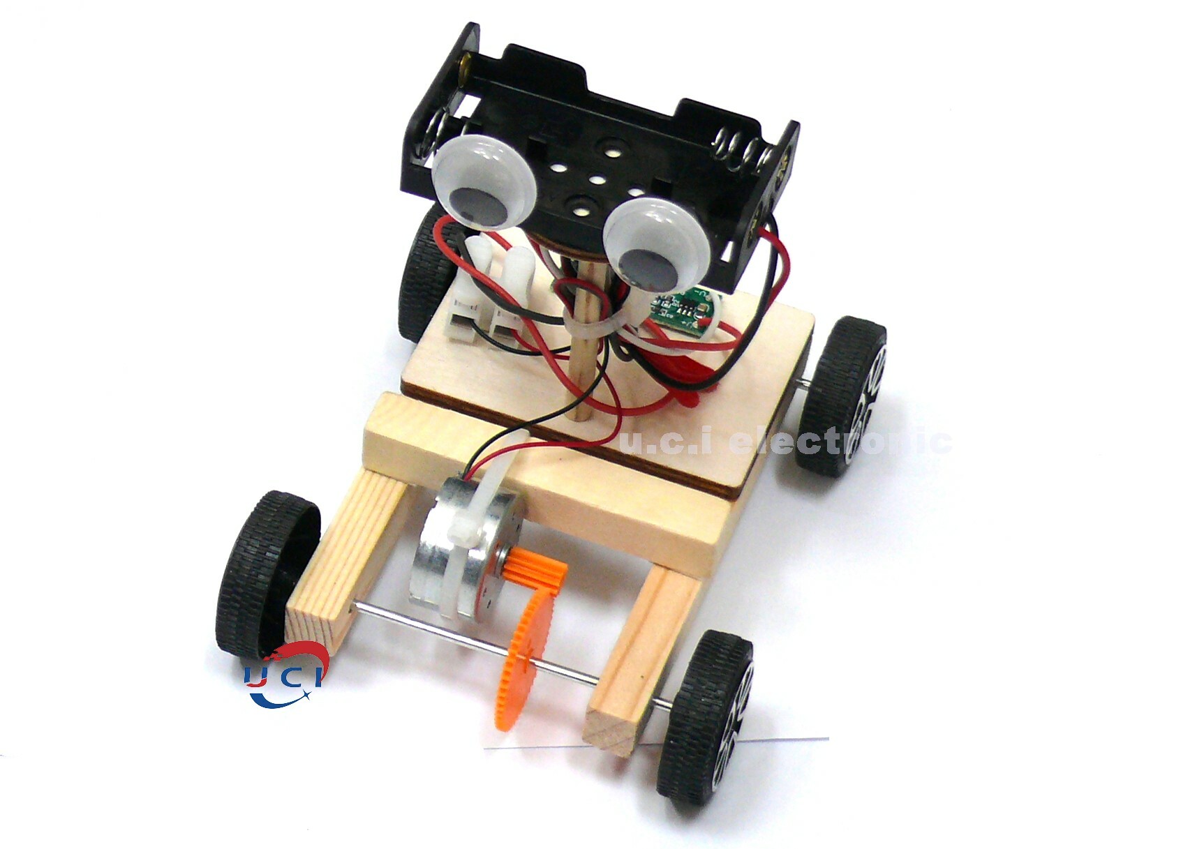 【UCI電子】 (二Y-3)聲控車 拍手即走創客科學實驗 教育科技小製作機器人 DIY散件