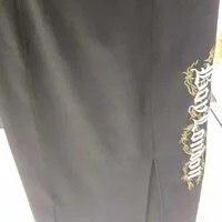 [S] BOYLONDON LONG SKIRT,BLACK/GOLD, B83SK1325F99 (SBB126)