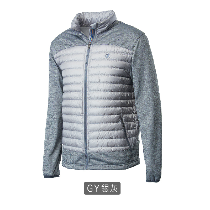 Wildland 荒野 0A62992 彈性針織拼接羽絨外套 男款 (4色) 防絨/輕量透氣/防風保暖/休閒登山 02W0062992