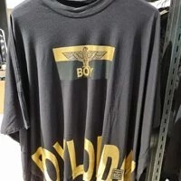 [S] BOYLONDON BIG LETERRING LOGO OVERSIZE SHIRT,BLACK/GOLD, B82TS1113F99 (SBB133)