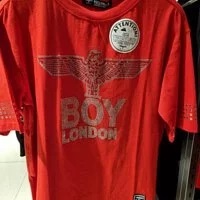 [S] BOYLONDON EAGLE BOY PRINT SHORT SLEEVE T-SHIRT,RED, B82TS1413F55 (SBB134)