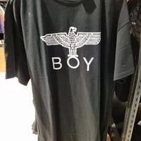 [S] BOYLONDON HERITAGE LOGO T-SHIRT DRESS,BLACK/WHITE, B92OP1361F89 (SBB136)
