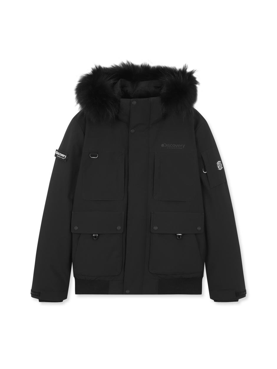 Discovery Milford 男士鵝絨外套 大衣 黑色 男款