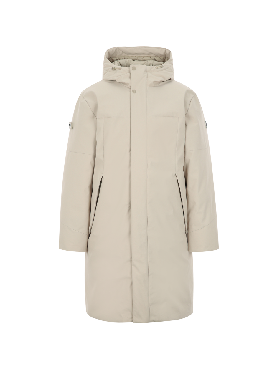 Discovery Stanley 男士鵝絨連帽外套 米色 男款