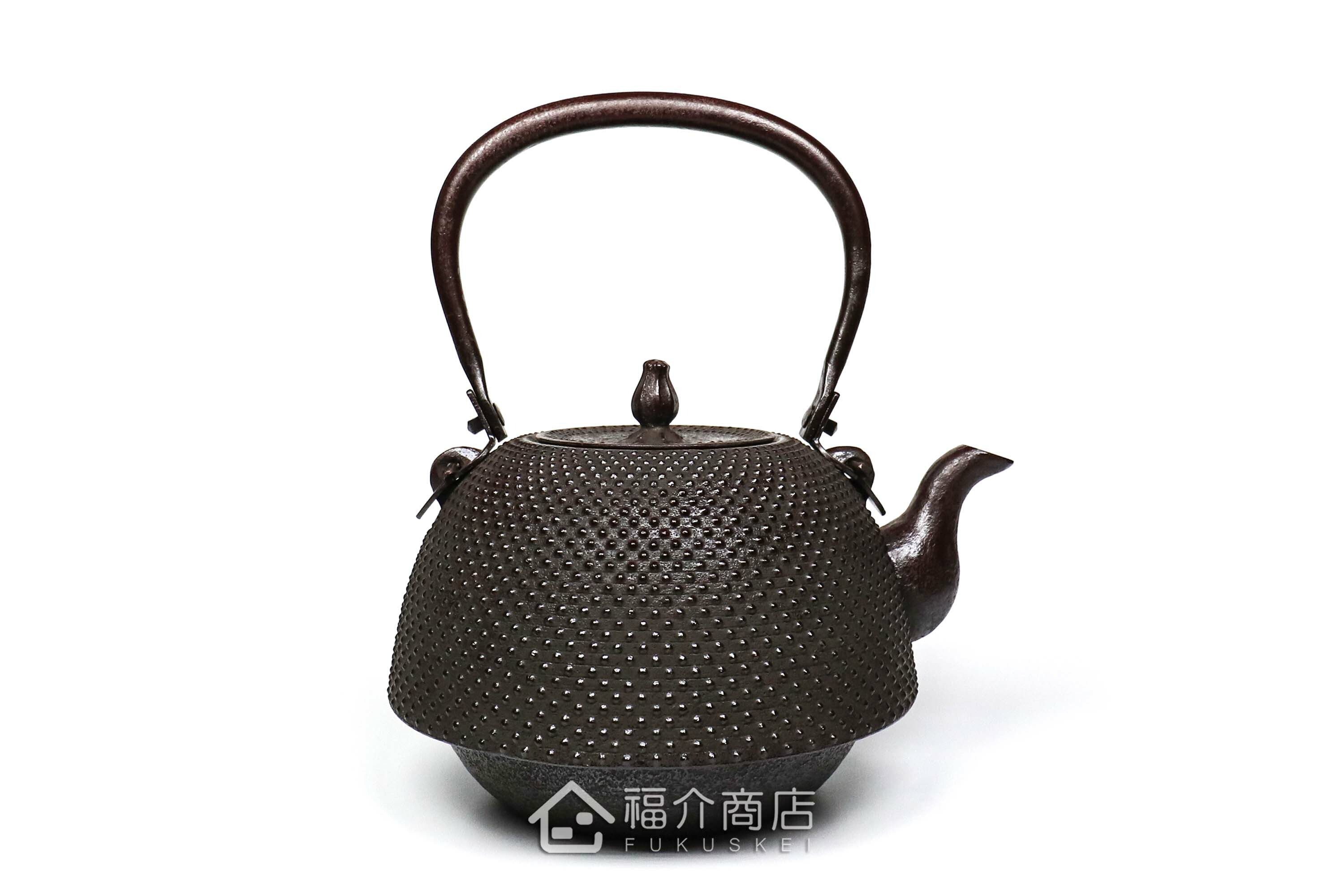 佐藤勝芳所製作的日本鐵壺,壺身設計霰圖紋