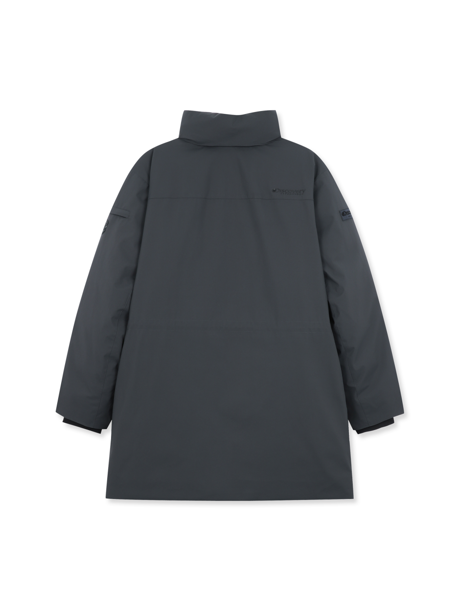 Discovery Stanley 高領 男士鵝絨外套 炭灰色 男款