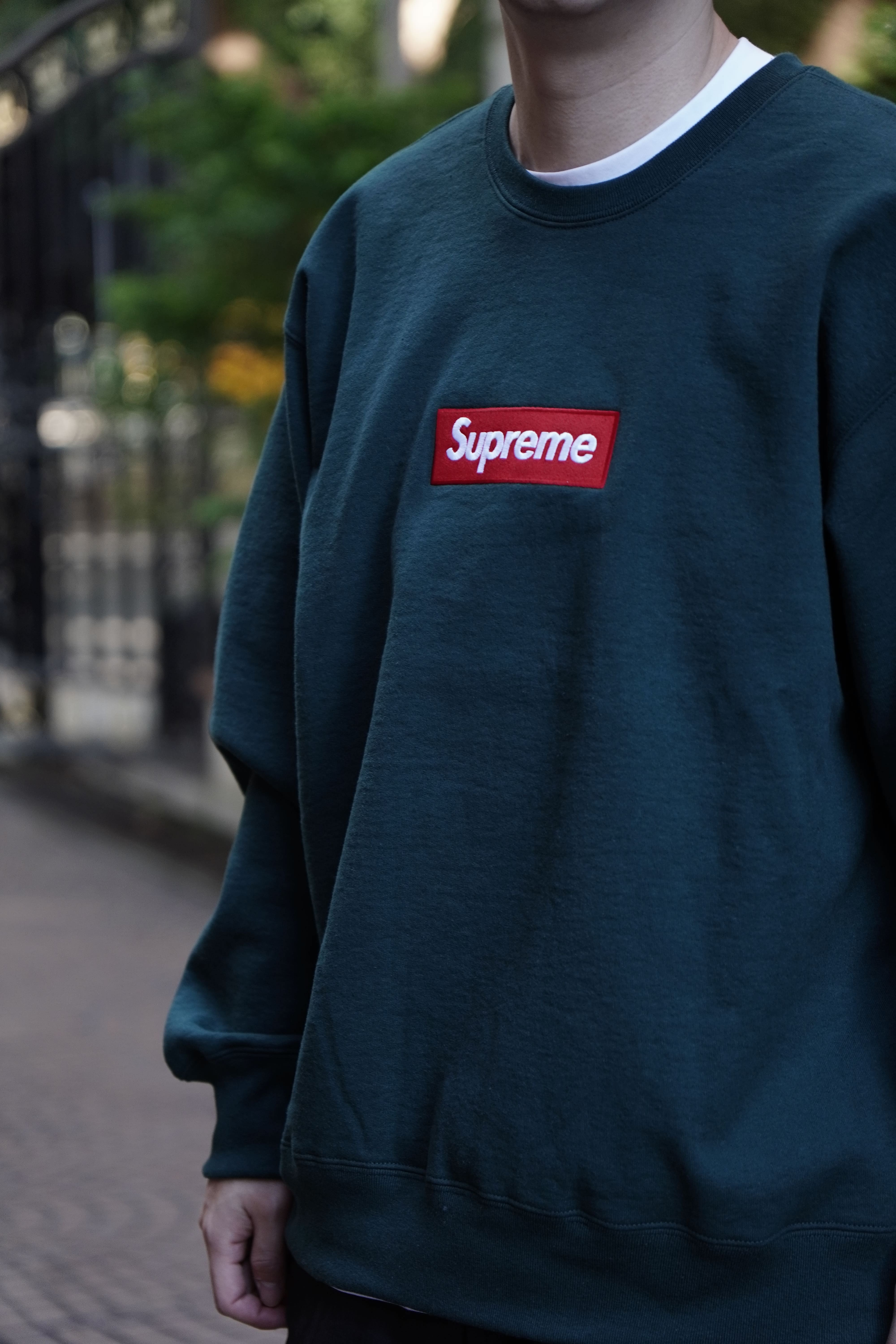 Supreme 22FW Box Logo Crewneck 大學T 綠色| FLOMMARKET