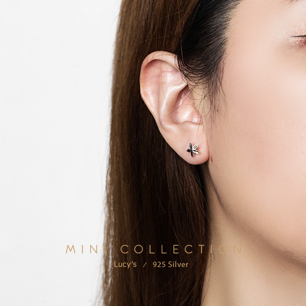 *925純銀〔輕銀系列〕花形 耳環 (104453)