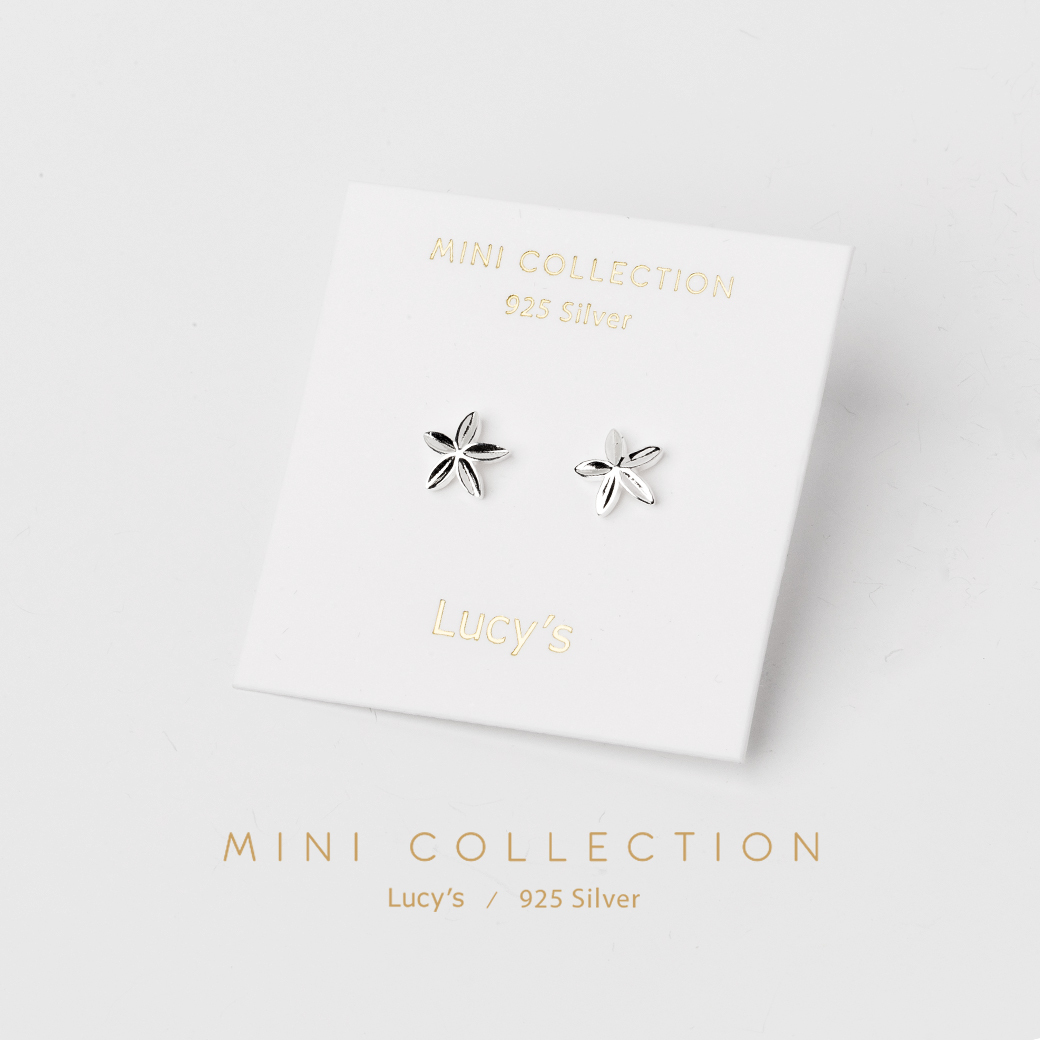 *925純銀〔輕銀系列〕花形 耳環 (104453)