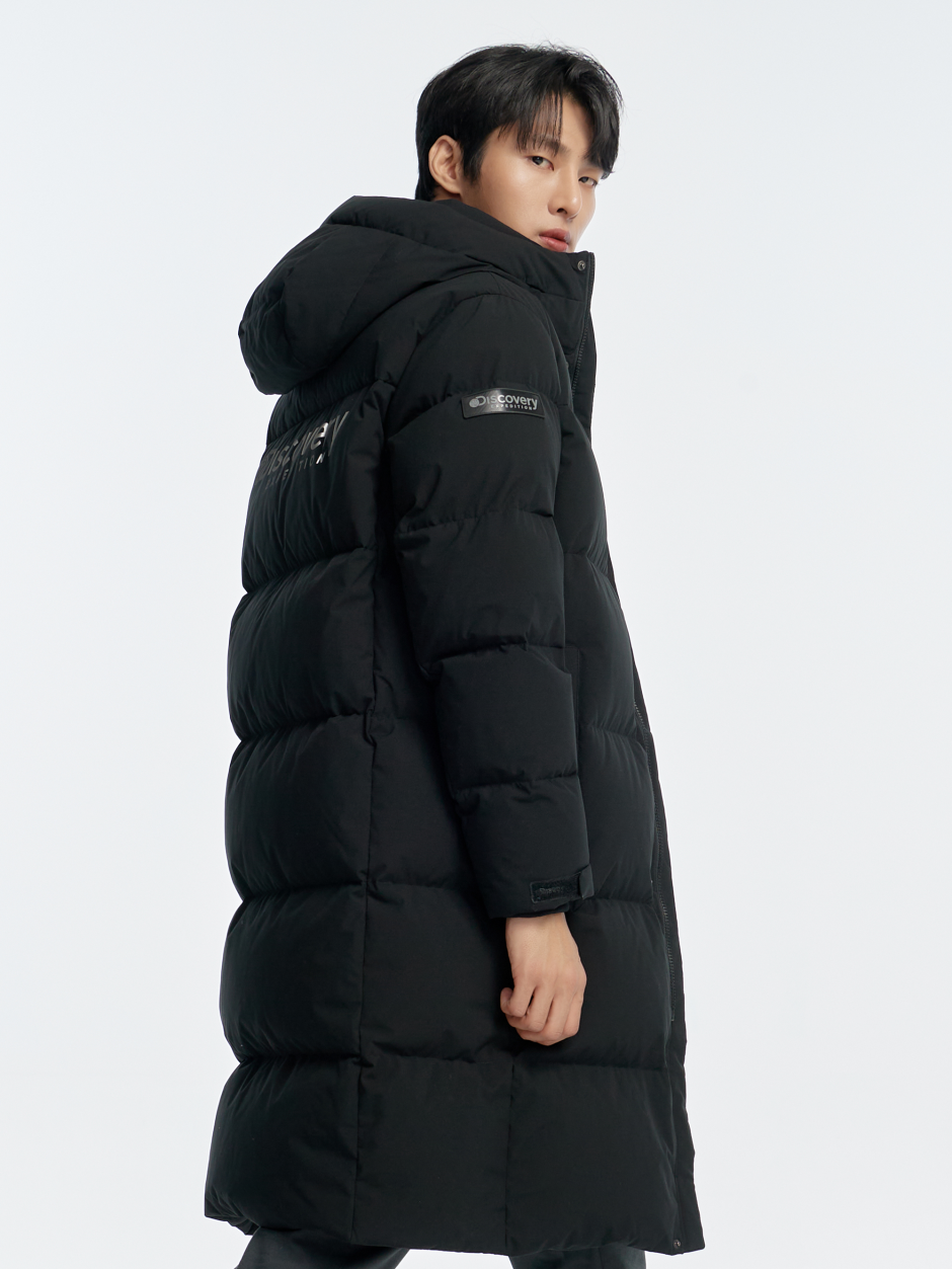 Discovery Leicester G RDS大LOGO 長版羽絨外套 黑色 男款