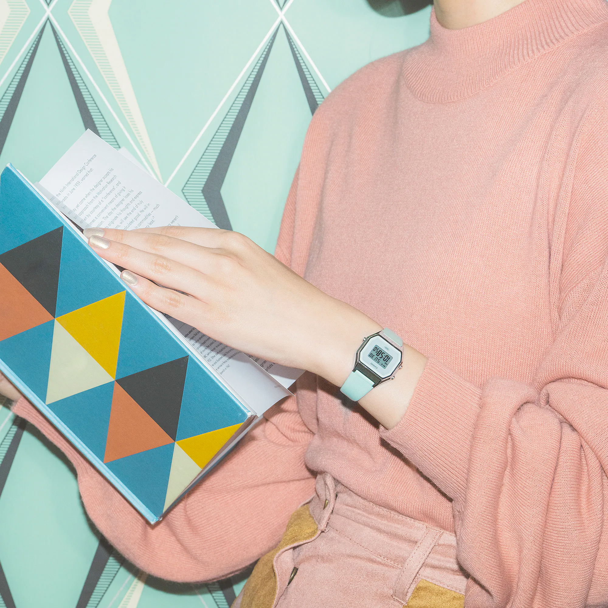 Casio LA680WEL-3 女裝 薄荷綠色 復古皮帶跳字錶