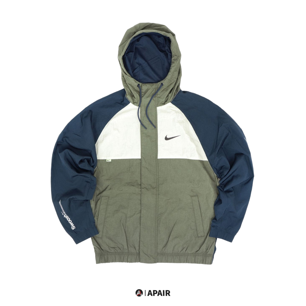 【APAIR】 Nike Alphabet Logo Printing Colorblock Hooded Jacket 拼接機能夾克 外套 DX6311-010(黑)/DX6311-222(藍綠拚接)