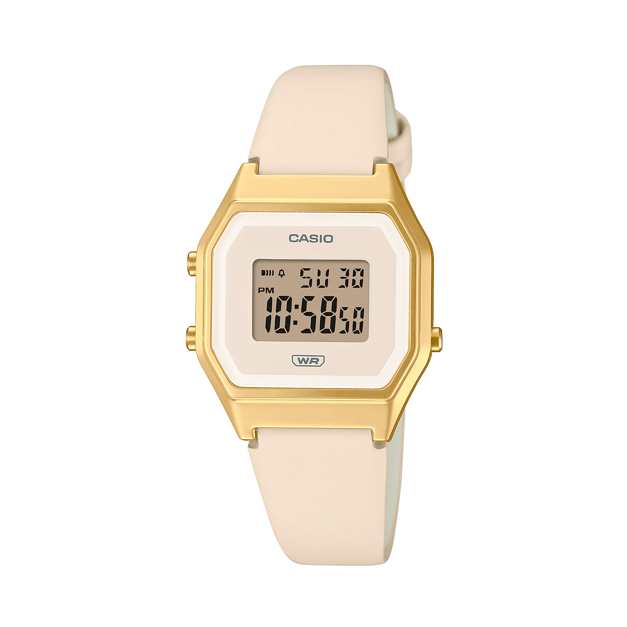 Casio LA680WEGL-4 女裝 淡粉色 復古皮帶跳字錶