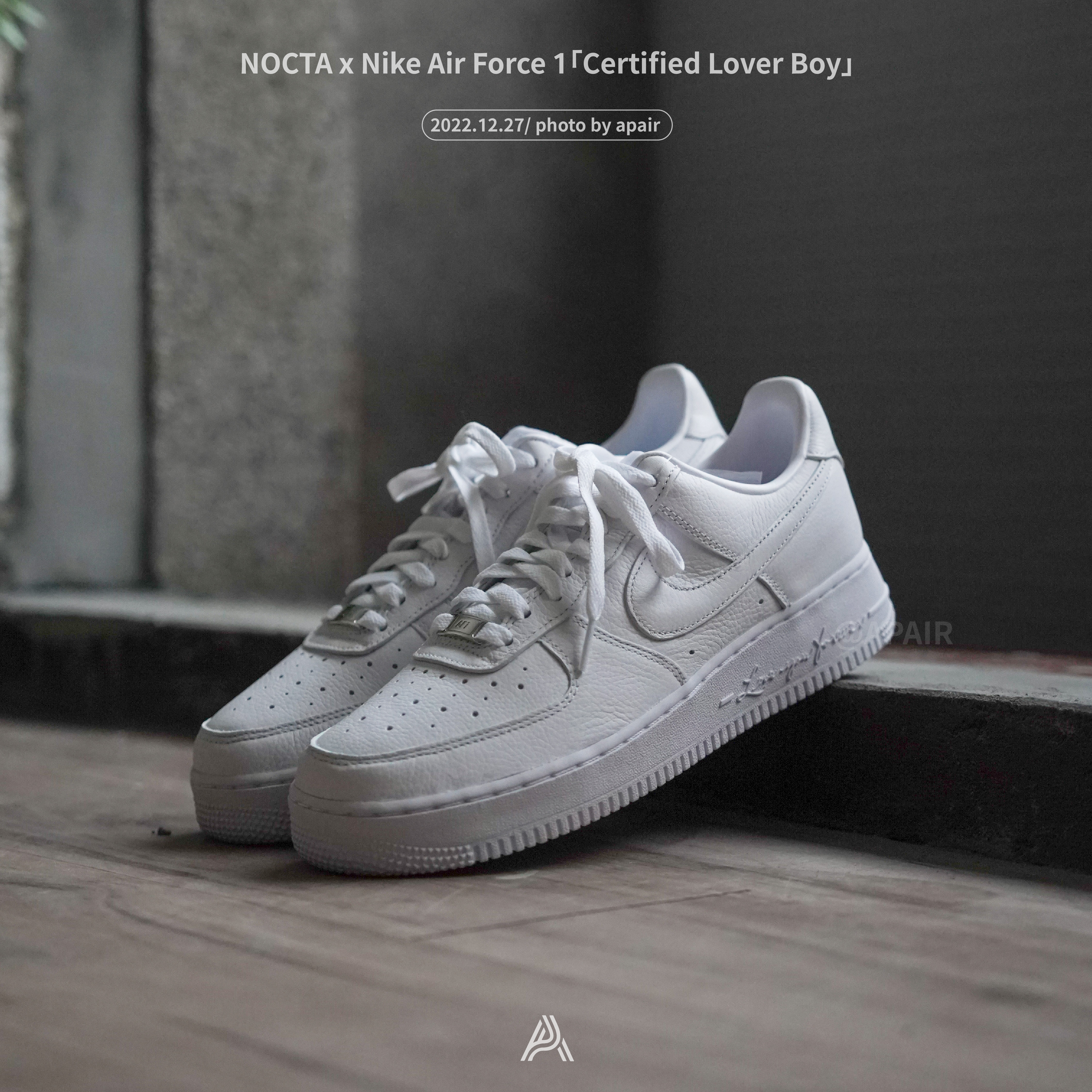 【APAIR】預購 NOCTA x Nike Air Force 1 Low "Certified Lover Boy" 純白 Drake聯名款 CZ8065-100
