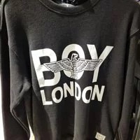[S] BOYLONDON EAGLE LOGO LONG SLEEVE,BLACK/WHITE, B84MT1003U89 (SBB156)