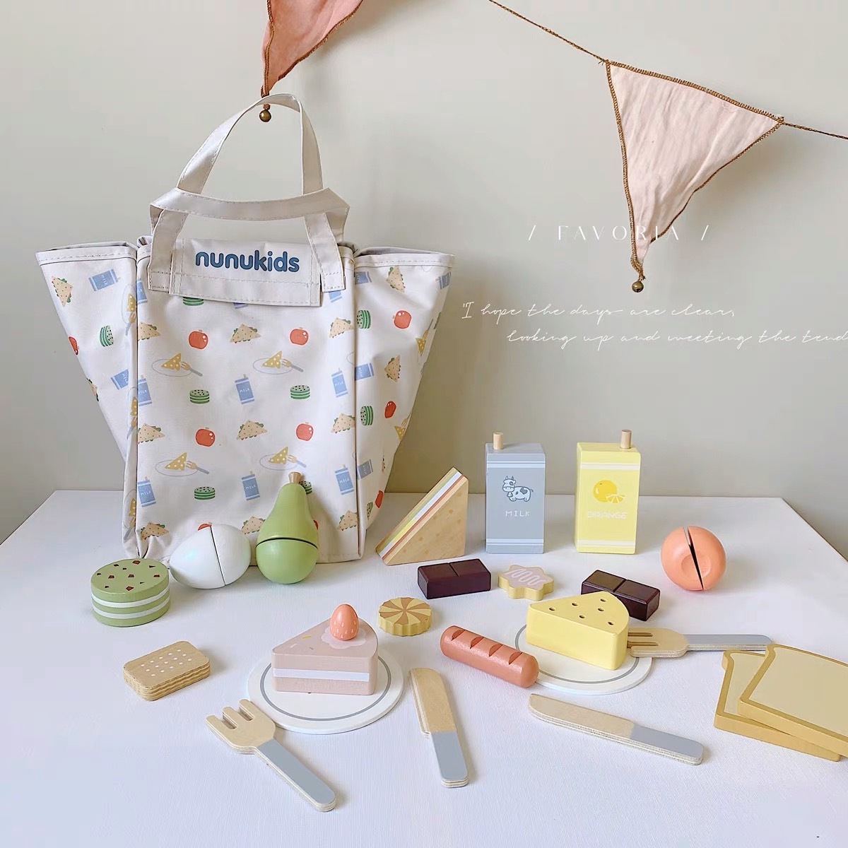 一起去野餐木質仿真套組