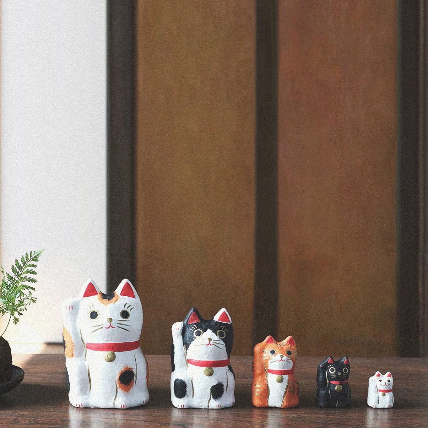 Ichino 一千乃 和紙招財貓 ╭ 5入 ╮