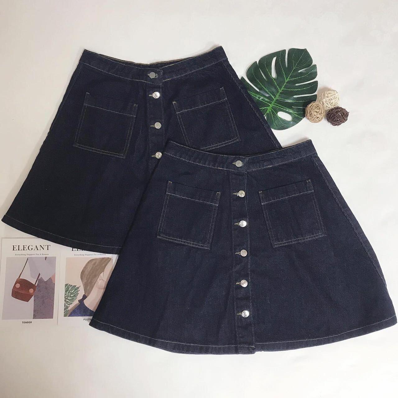 TRENDYOL DARK BLUE SKIRT