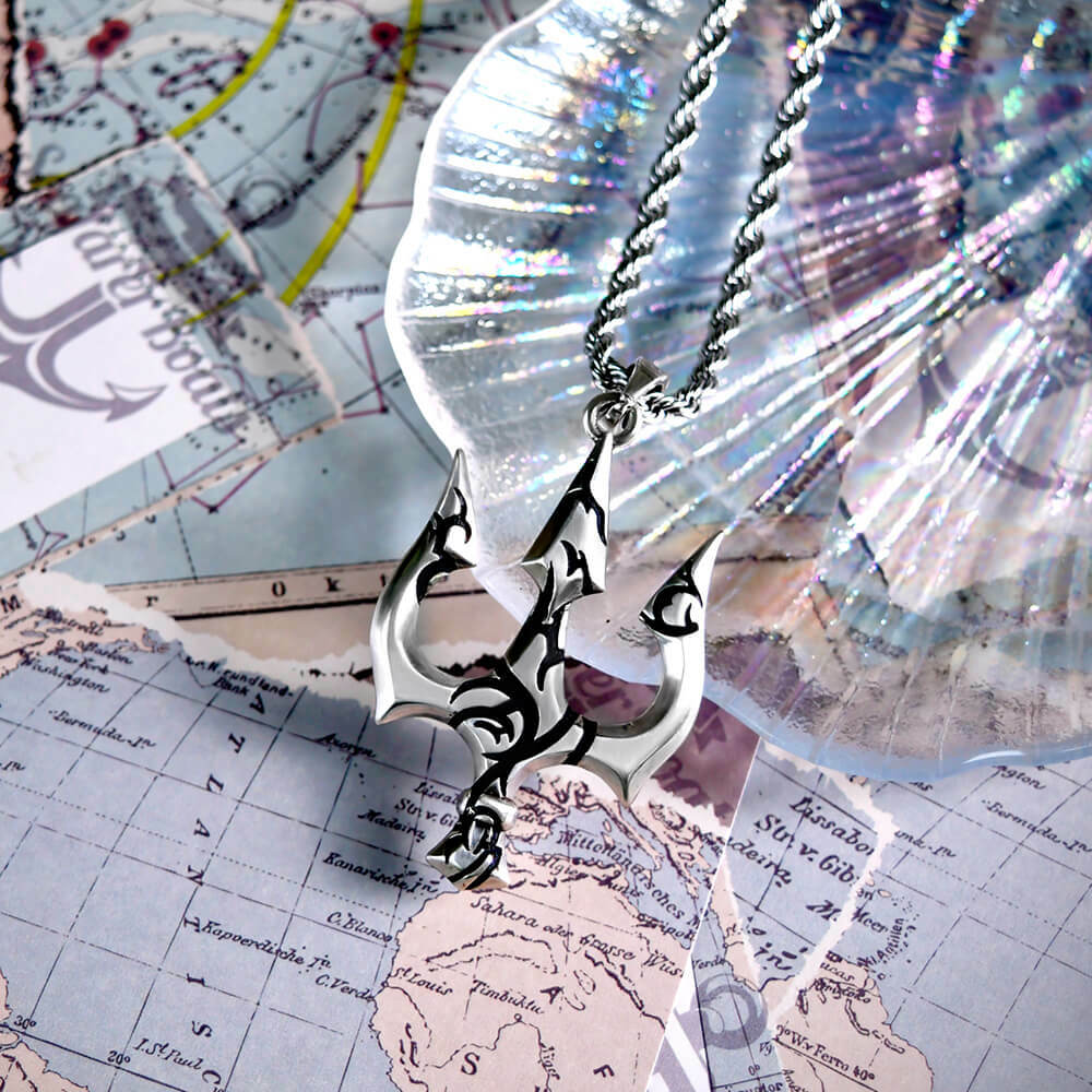 圖騰系列-刺青三叉戟 個性項鍊/個性飾品/項鍊－快速出貨