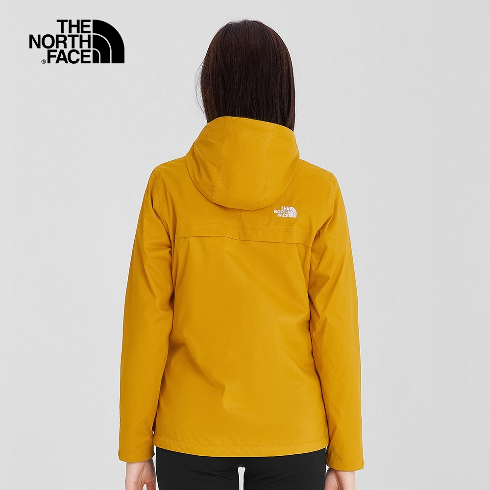 代購 THE NORTH FACE女 防水透氣 連帽三合一外套 黃DEC-