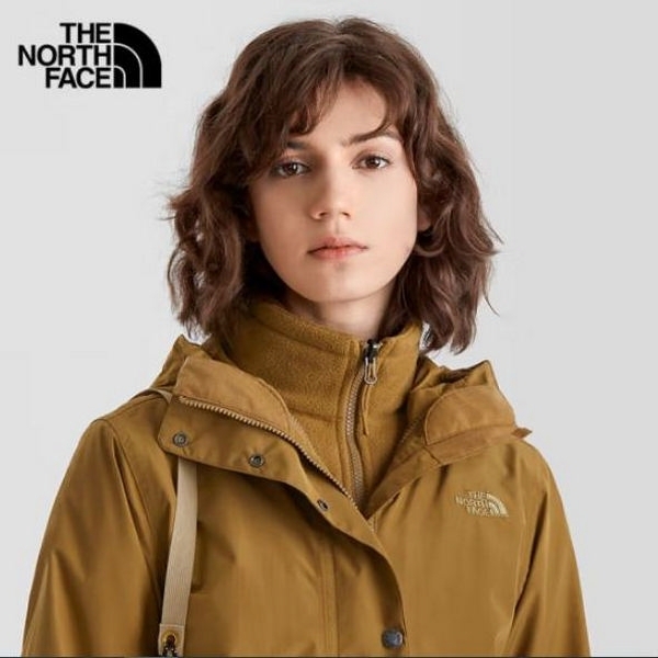 代購 THE NORTH FACE女 防水透氣三合一外套 卡其 DEC-