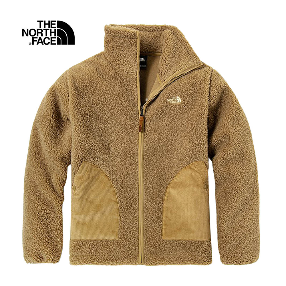 代購 THE NORTH FACE 女 羊羔絨保暖休閒立領外套 卡其 DEC-