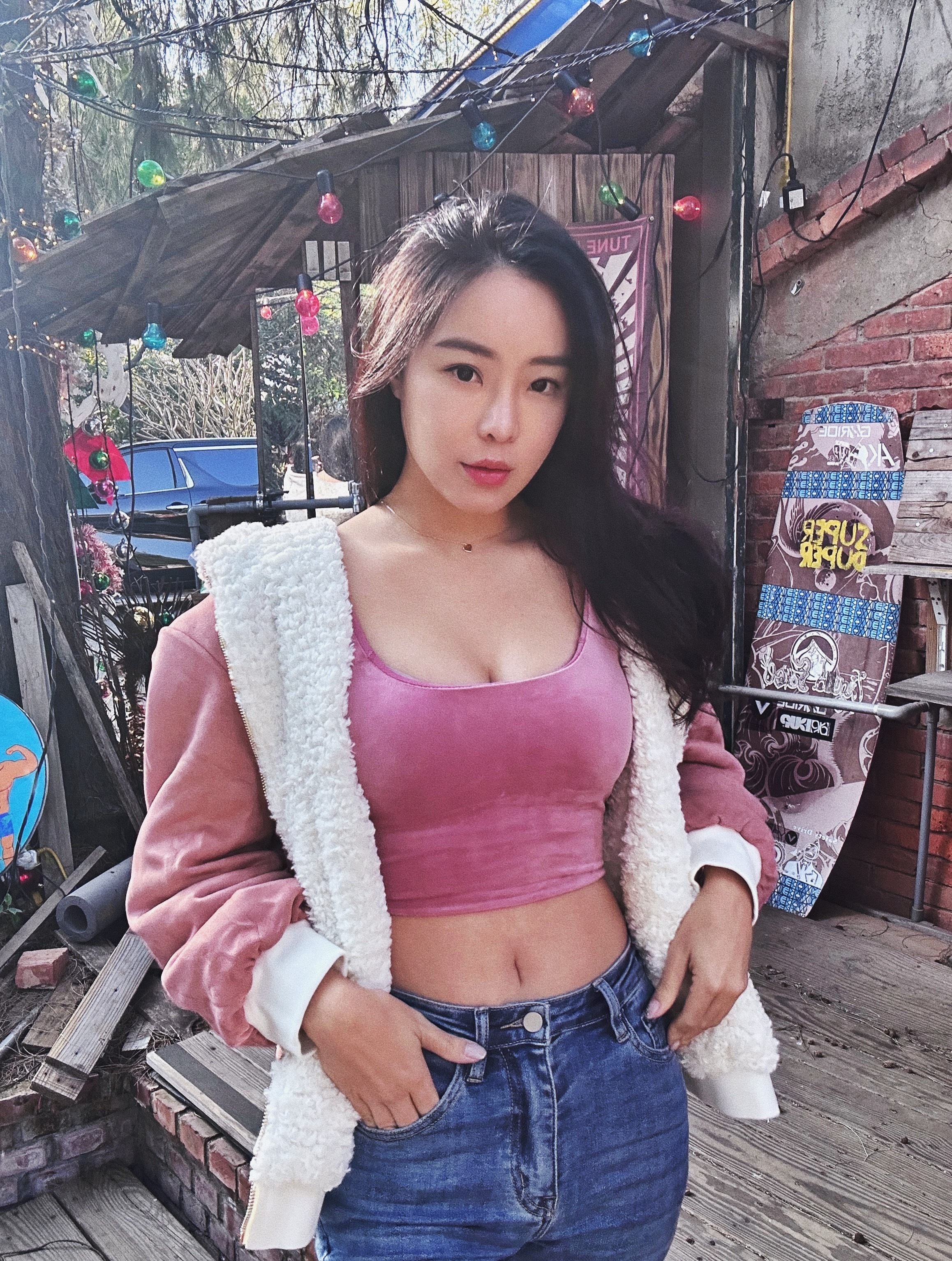 Rubus 覆盆莓 絨毛短版Bra–T 背心