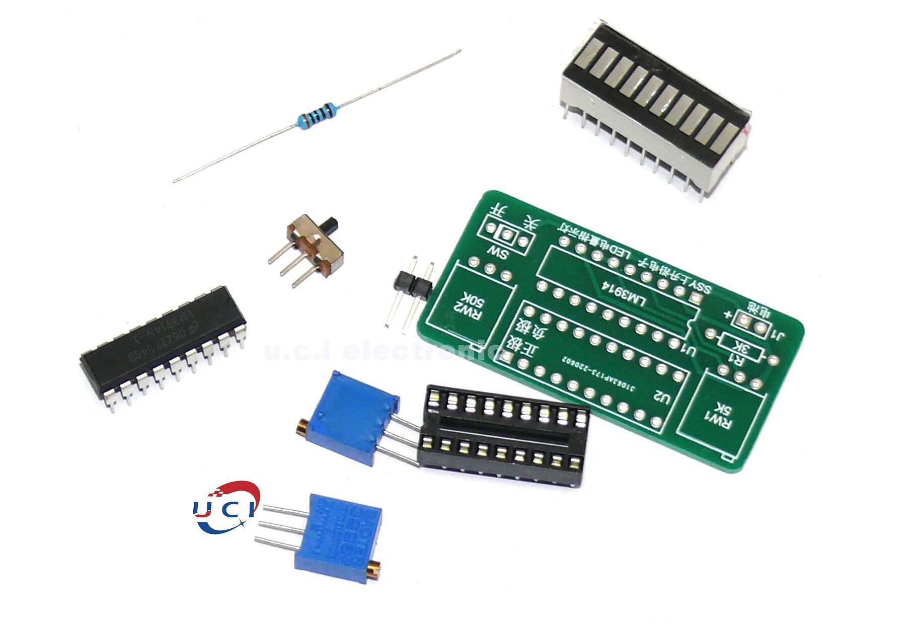 【UCI電子】(Y-2) (散件)LED電量指示計燈 套件 電量顯示表 測試儀2.4-20v電池可用