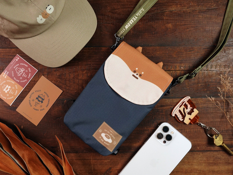 小黃間｜絕版｜造型旅行小包｜雞蛋柴犬