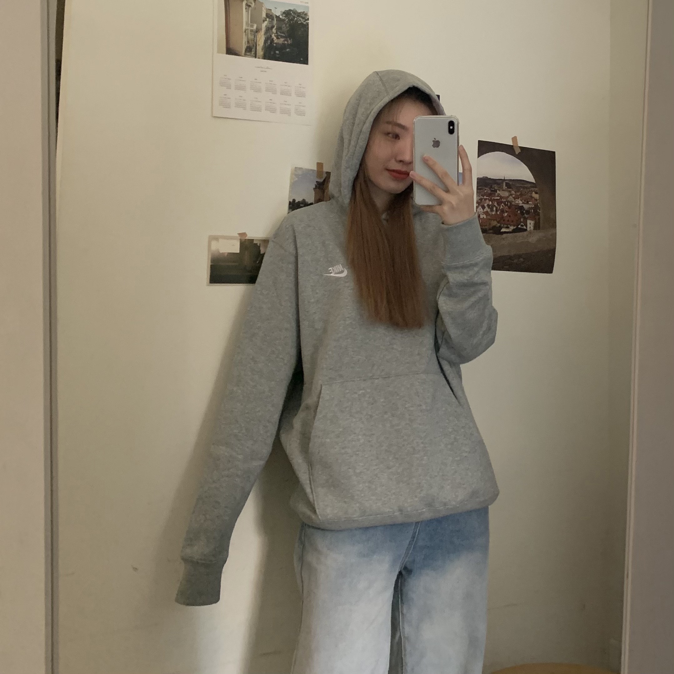 Nike 小Logo帽T (2colors)